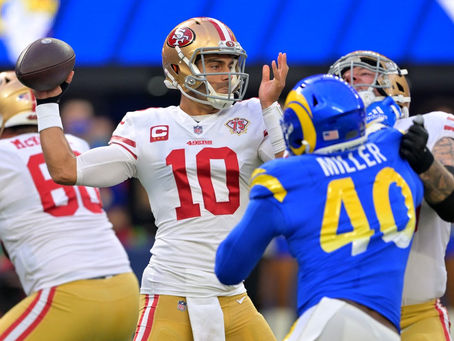 NFL Semana 18:  49ers de Deebo y Jimmy, vencieron 27-24 en OT a los Rams para pasar a los playoff
