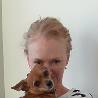 Mummy Grace playing with Jack the dog