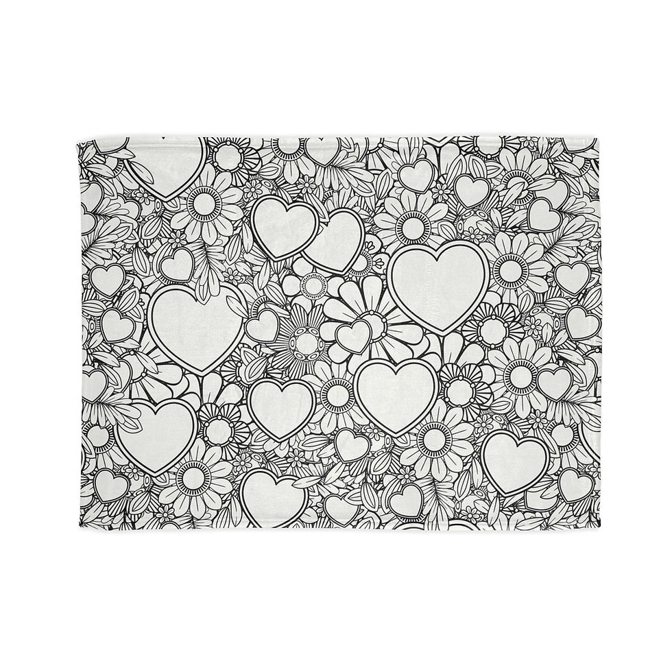 Feel the Love Coloring Blanket