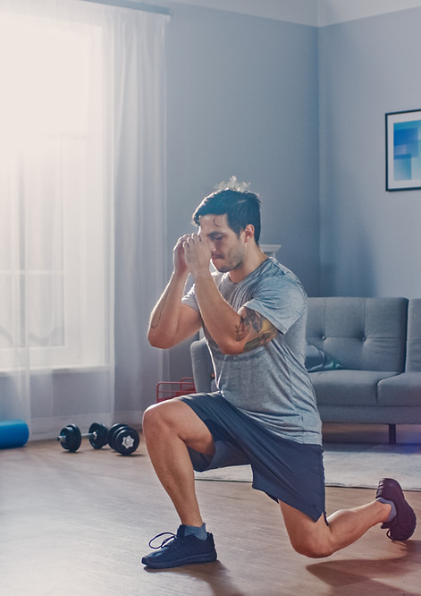 Strong Athletic Fit Man in T-shirt and S