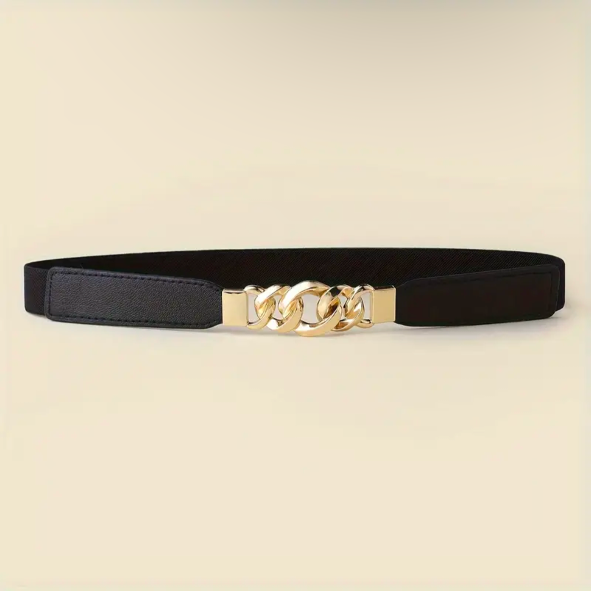 Пояс чорний з пряжкою