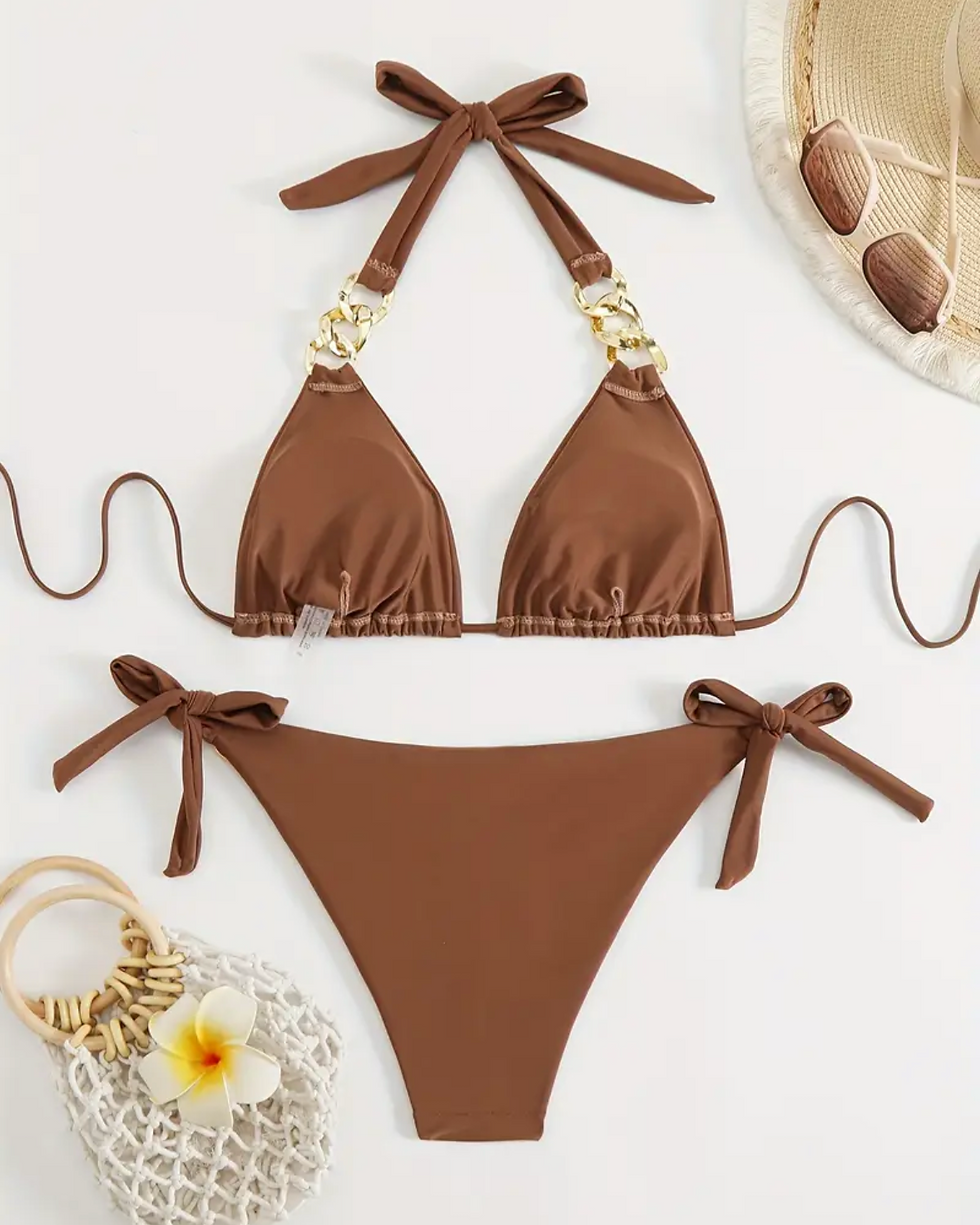 Прев'ю: Купальник червоний з чашечками