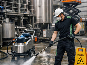 Industriële schoonmaak door Jacob’s Opruimdiensten in fabriek met reiniging van machines en werkvloeren
