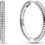 Thumbnail: Pandora Moments Women's Sterling Silver Pandora Moments Charm Hoop Earrings