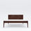 Miniature : bed made of walnut wood with pattern