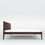 Miniature : bed made of walnut wood with pattern