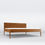 Miniature : minimalistic bed made of walnut wood 