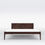 Miniature : bed made of walnut wood with pattern