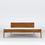 Miniature : minimalistic bed made of walnut wood 