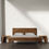 Miniature : minimalistic bed made of walnut wood 