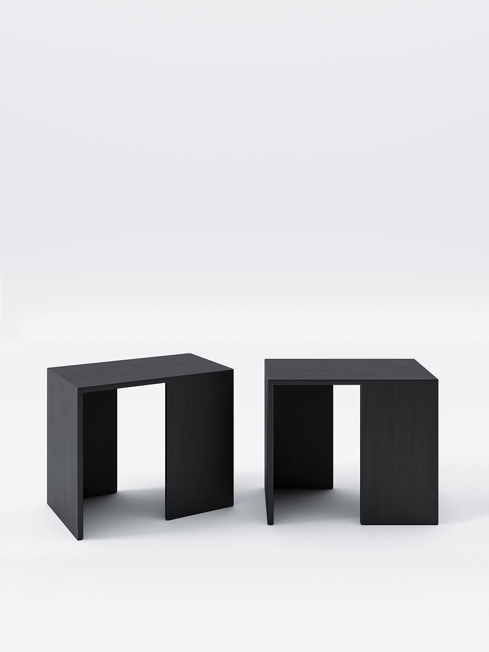 black wooden nightstands 