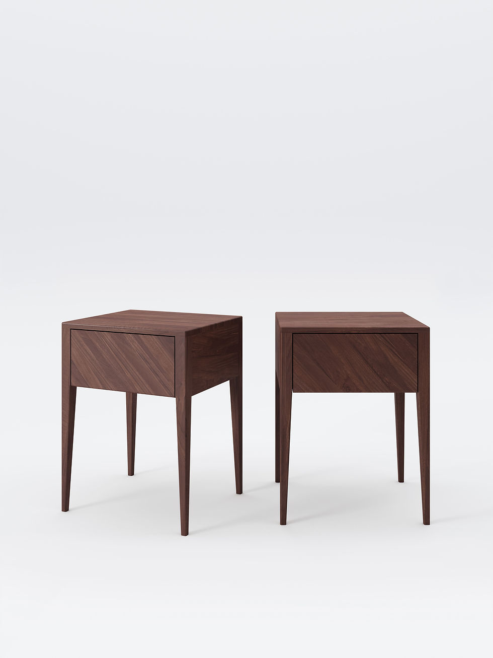 brown wooden nightstands 