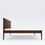 Miniature : bed made of walnut wood with pattern
