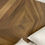 Miniature : brown wooden bed with herringbone pattern