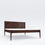Miniature : bed made of walnut wood with pattern