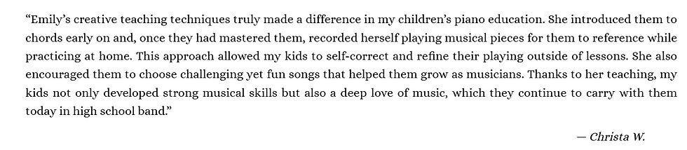 Teaching Testimonial