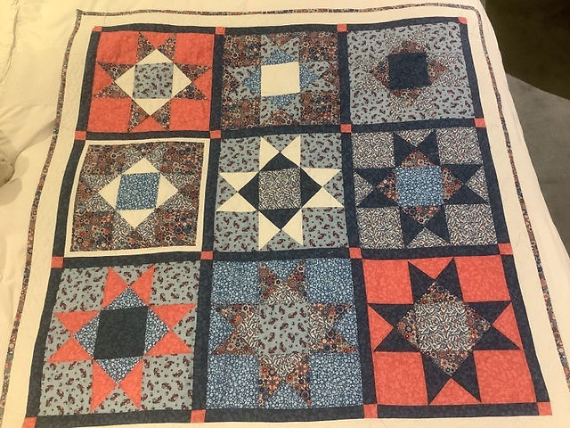 8-Pointed Star Quilt; Rachel B