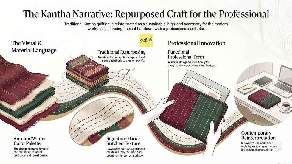 Kantha-Quilted Laptop/Document Sleeve: omemy.com
