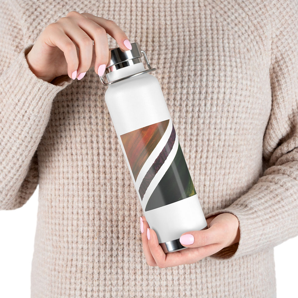 Thumbnail: 22oz Copper Vacuum Bottle — "Trees" Copper Wave Insulated Water Bottle