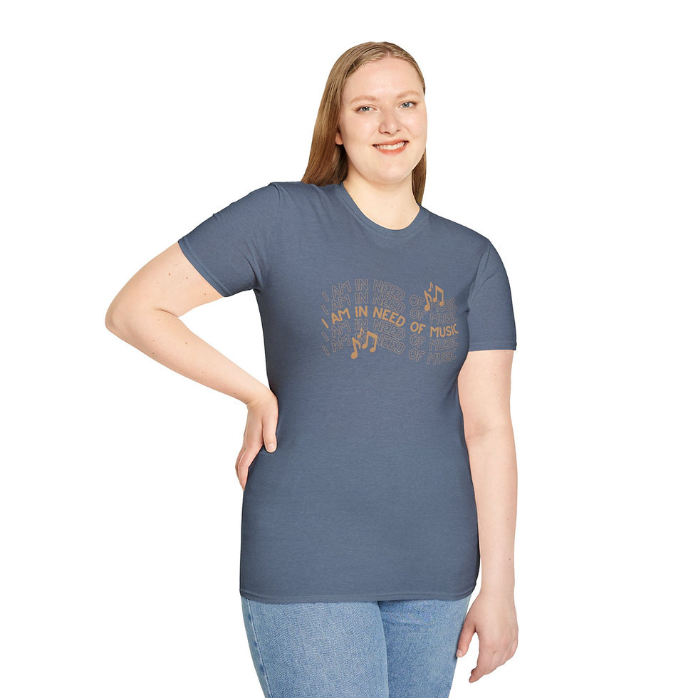 Thumbnail: Unisex I Am in Need of Music T-Shirt - Softstyle Music Lover Tee