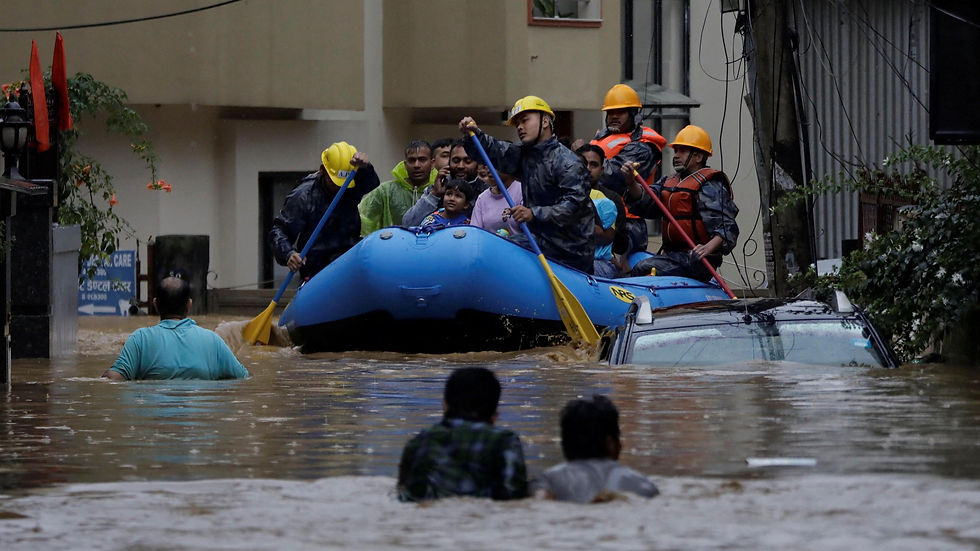 Flash floods in Nepal and Tibet