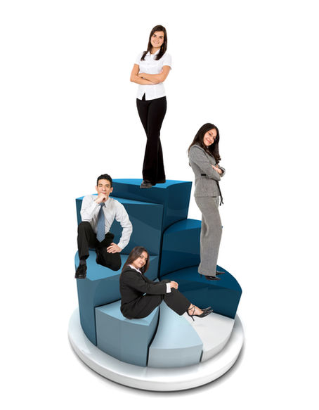 employees in different positions within the same organization