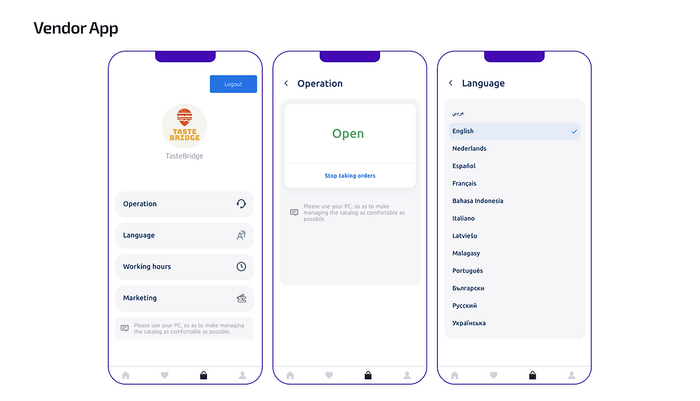 Vendor App Enhancement by Playfood - food delivery software solution
