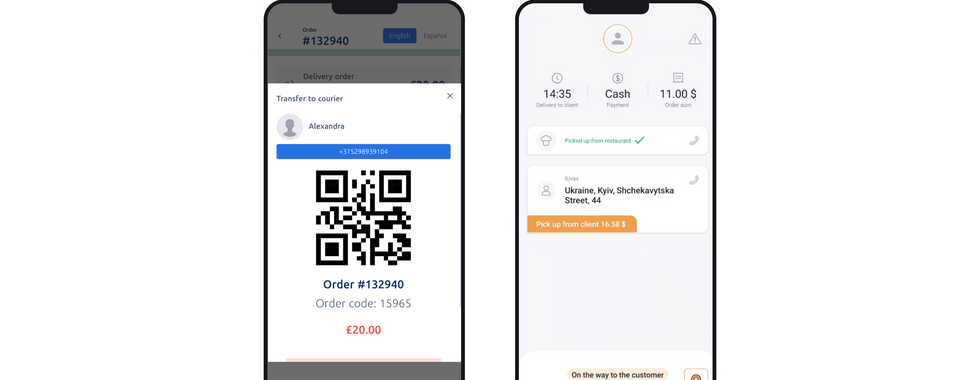Food delivery Courier and Vendor apps screenshots