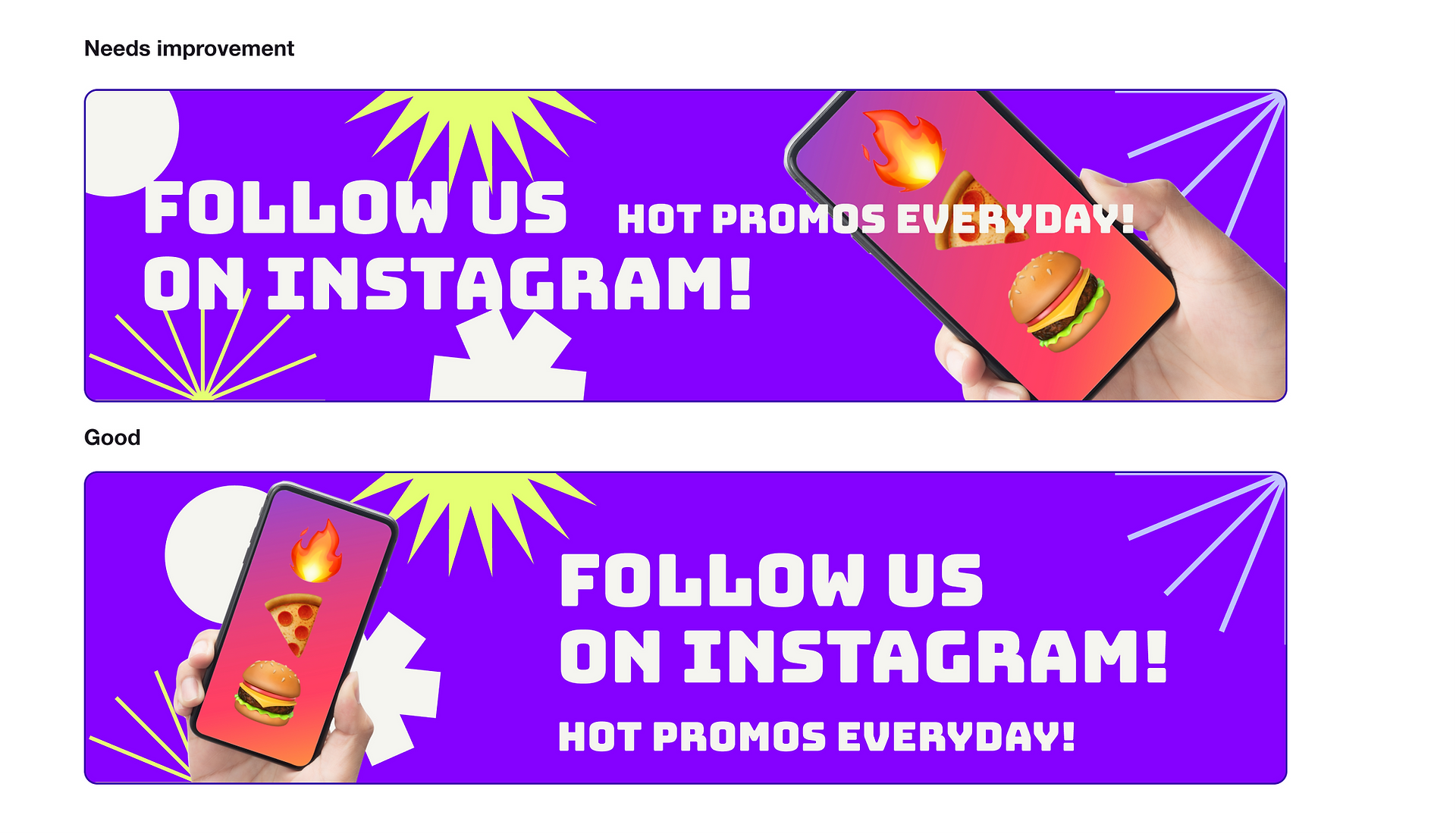 Example of a good/bad banner №2