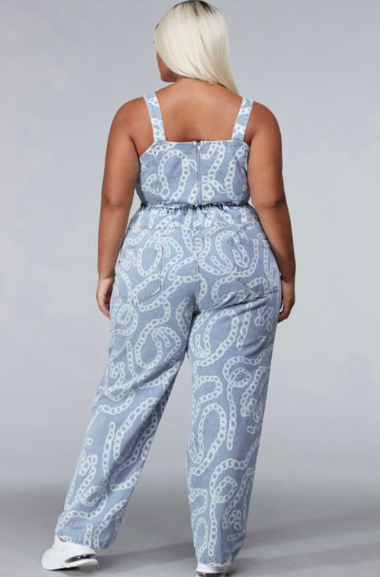 Thumbnail: Chain Me Down Two Piece Denim Set