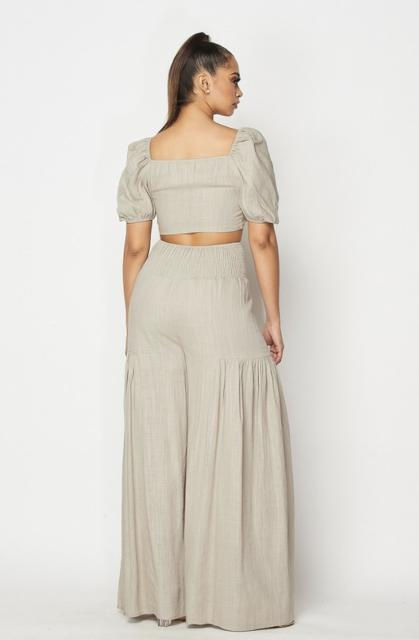 Thumbnail: Feel The Breeze Two Piece Linen Pants Set