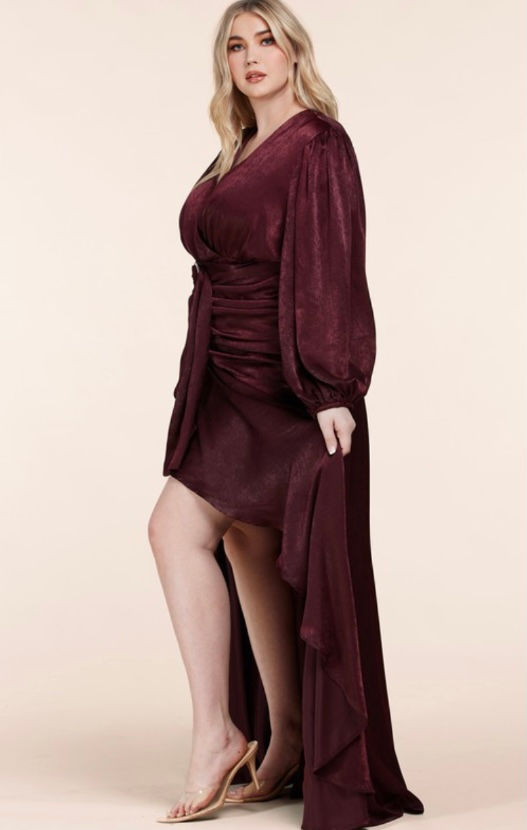 Thumbnail: MARRON LIQUID DRESS