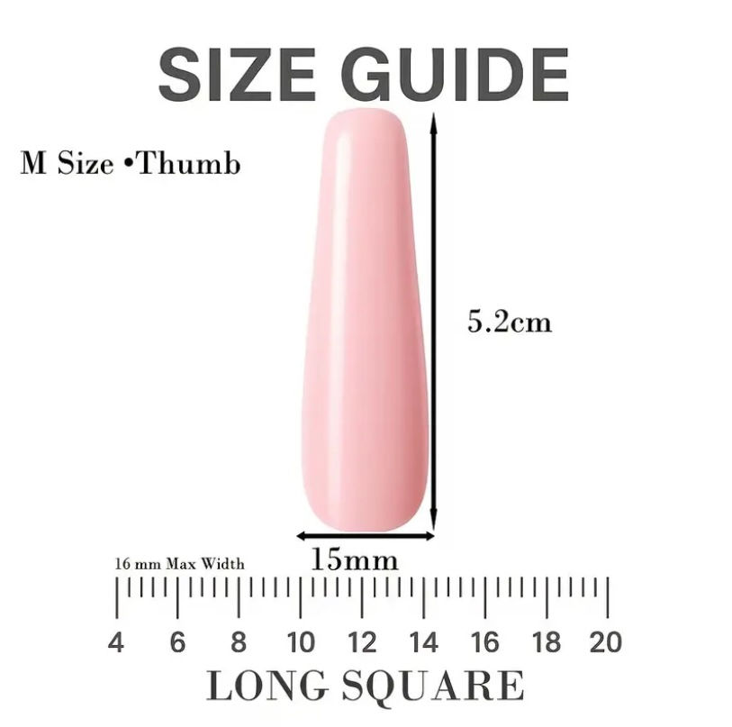 Thumbnail: BABY DOLL LONG SQUARE NAILS 