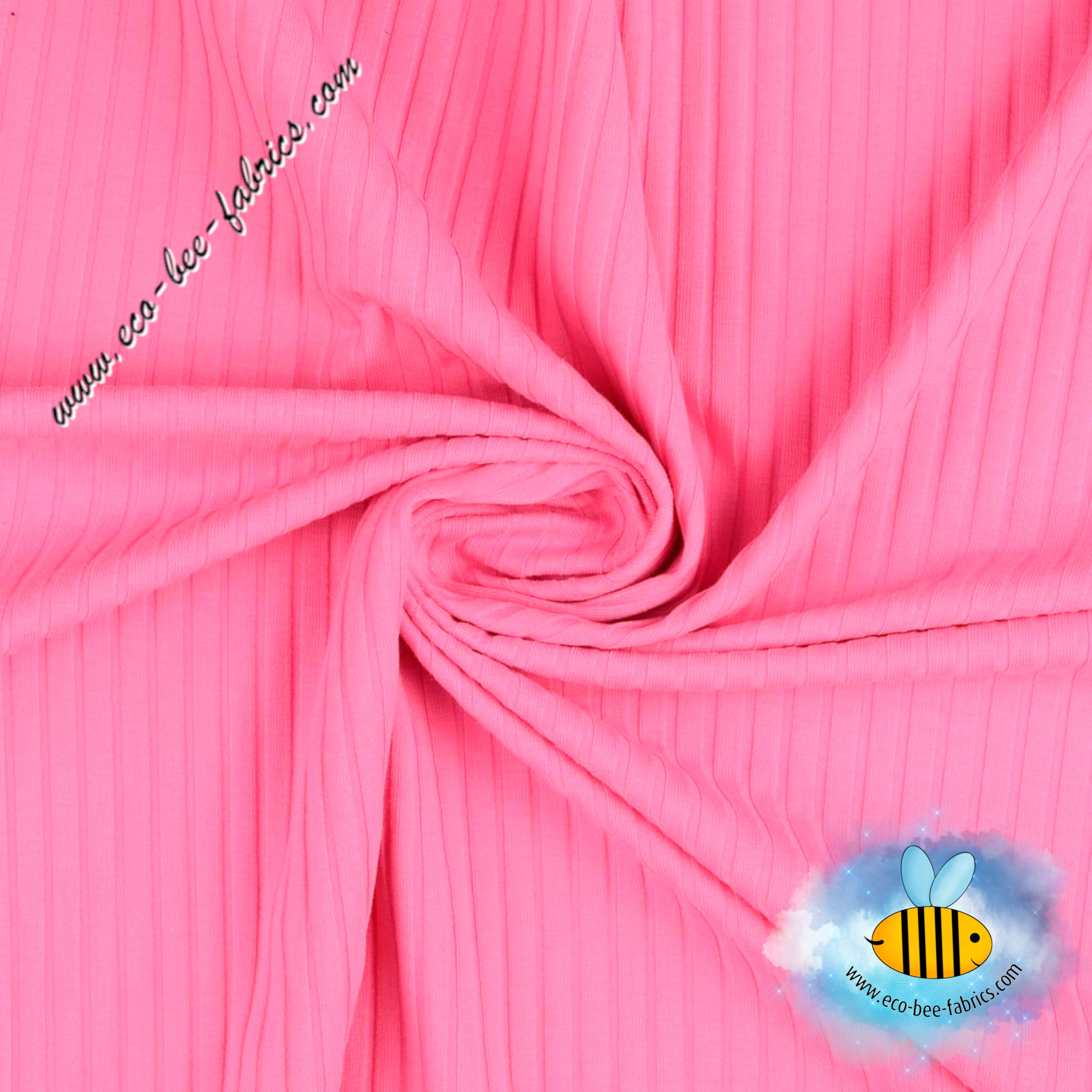 Candy pink 7017 - Ribbed cotton jersey knit