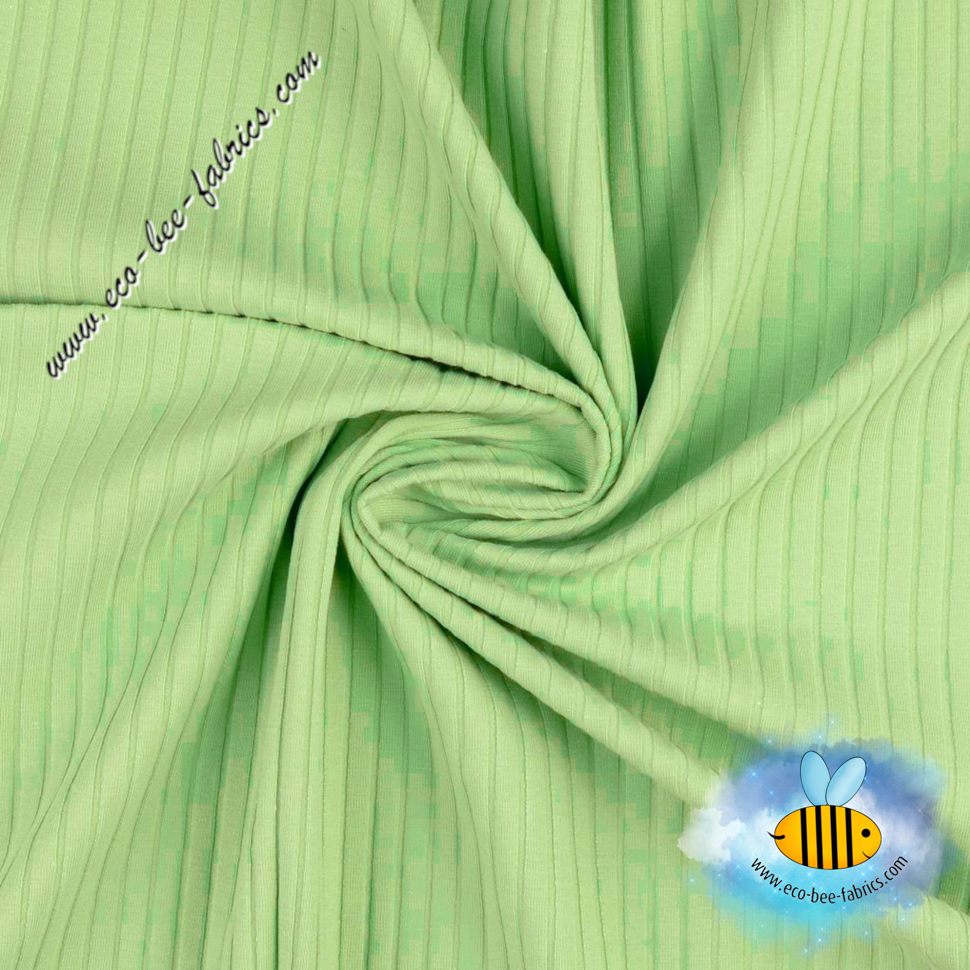 Light green pistachio 5037 - Ribbed cotton jersey knit
