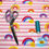 Thumbnail: Pink stripes rainbows - light brushed french terry