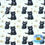 Thumbnail: Black kitties on cream - jersey