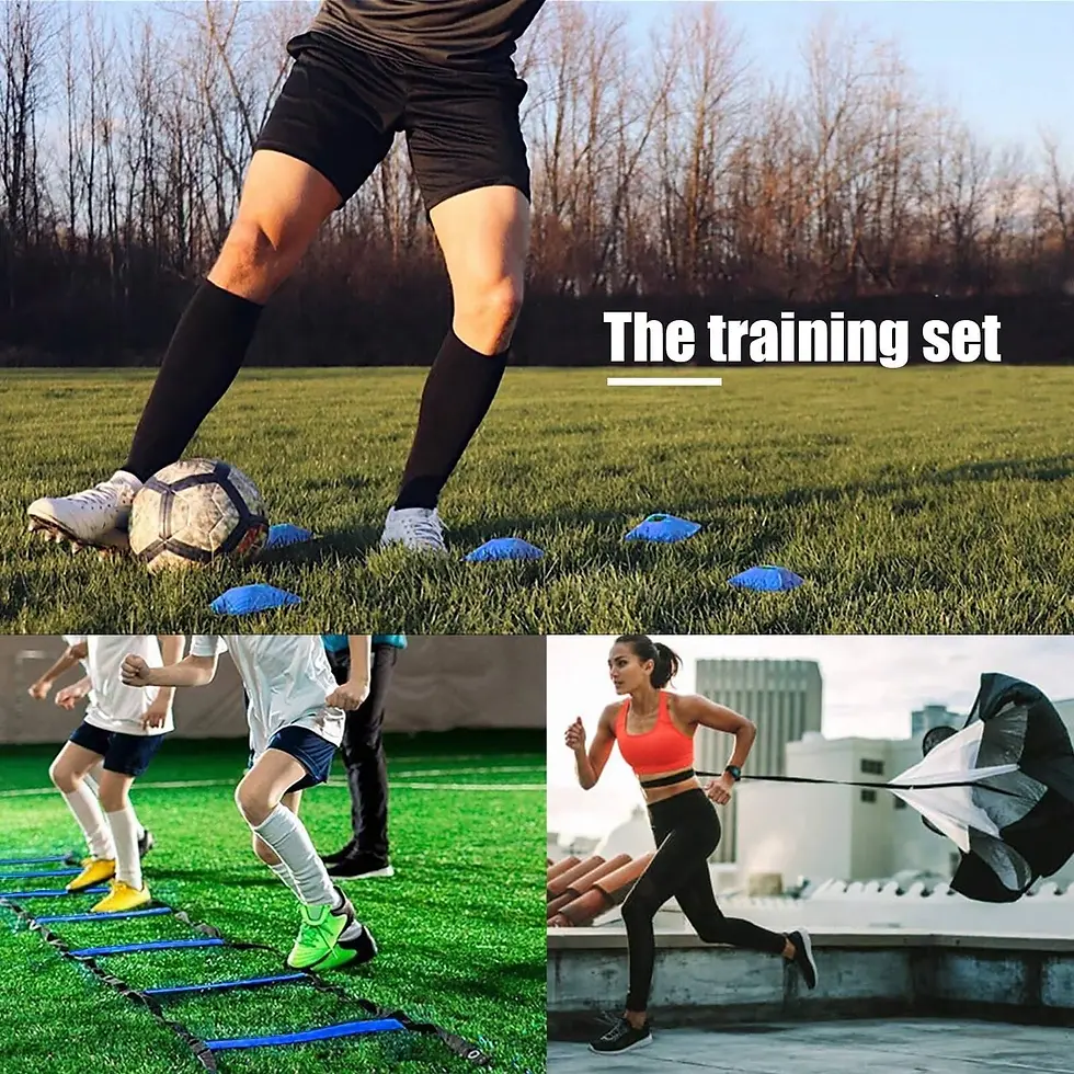 Thumbnail: Speed Agility Training Set,Includes 12 Rung 20ft Adjustable Agility Ladder