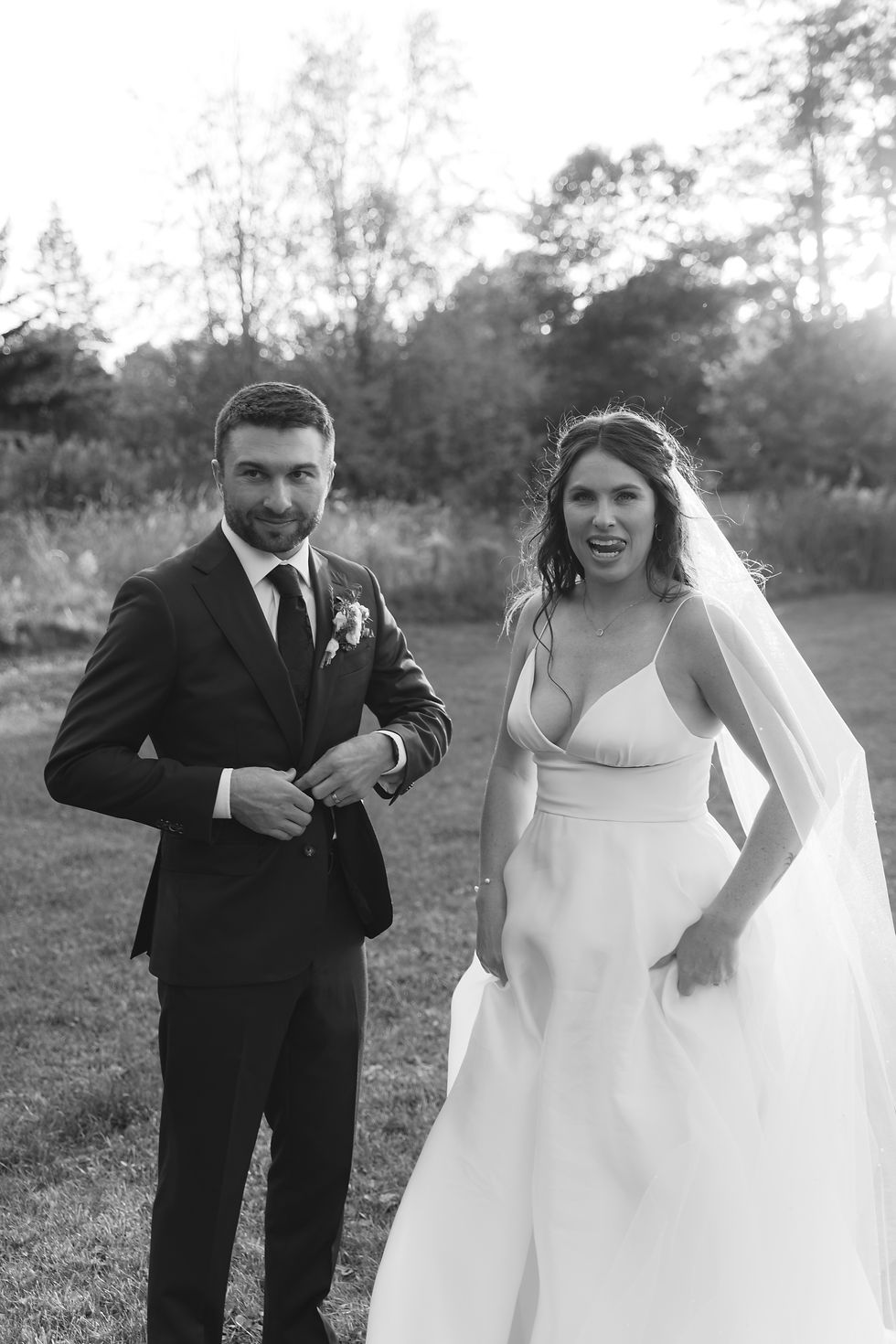 bride and groom portrait