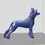 Miniaturbild: Figurine chien chinois à crète en resine