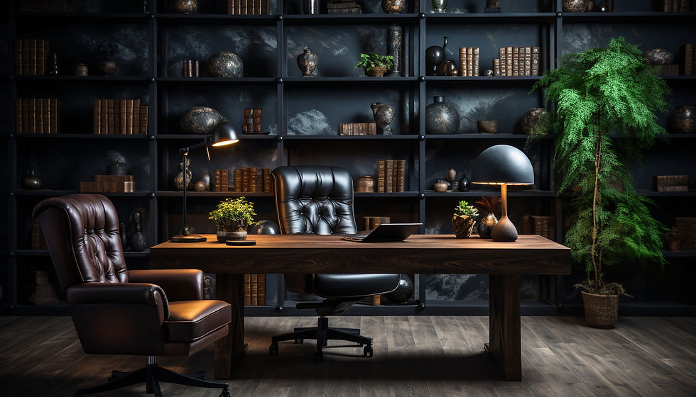 modern-office-design-with-wood-furniture-bookshelf-plant-decor-generated-by-artificial-int