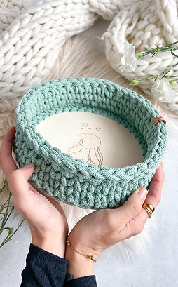 Häkelkorb mit Strickoptik Workshop