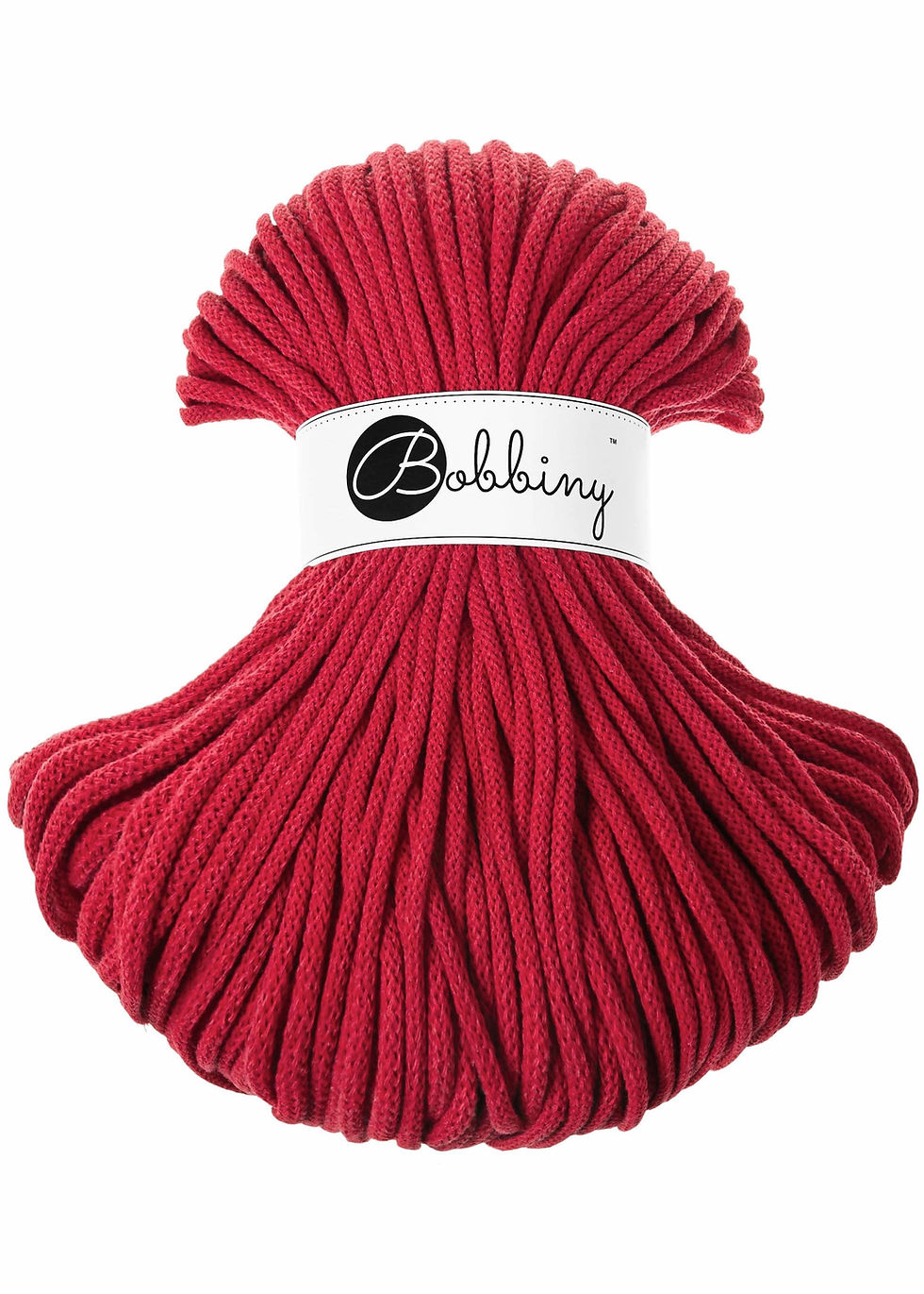 Miniaturbild: Classic Red Bobbiny Braided Cord - 5mm - 100m