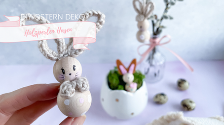 DIY Holzperlen Hasen gestalten