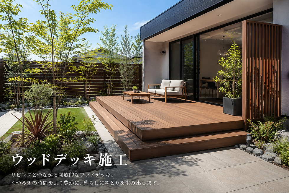 ウッドデッキ施工