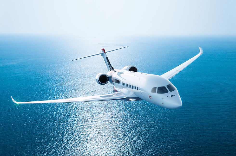 Exemple de projet de rendu hors ligne (Dassault Aviation Falcon 10X) par LS GROUP