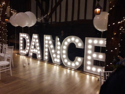KMS Hire's DANCE letter lights