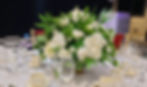 Green with white low gold urn centrepiece