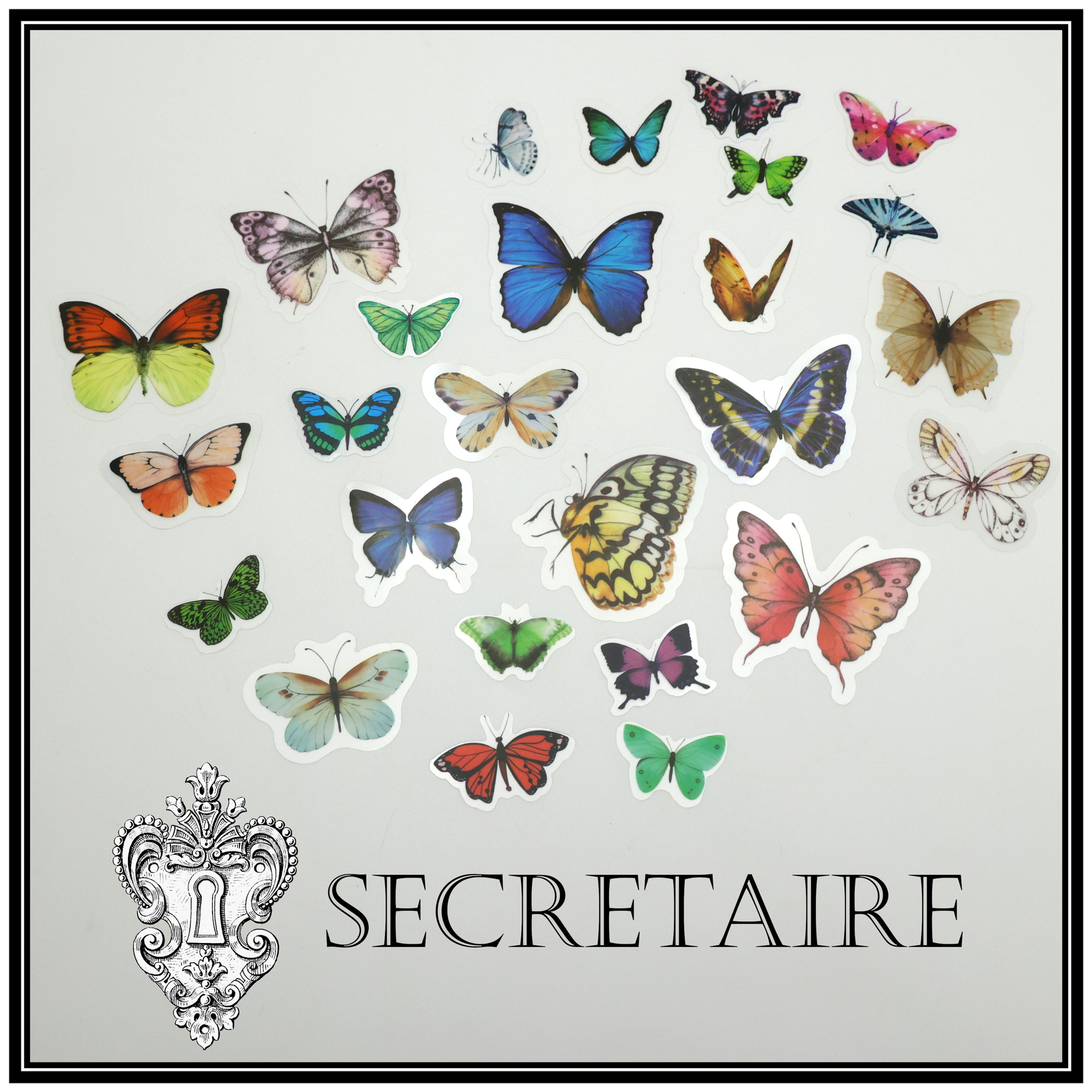 Stickers: Random mix of 20 butterflies [F16]