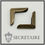 Thumbnail: Book corner: Bronze colour. Set of 2. Size: 2.2x2.2 cm [BD-L04]